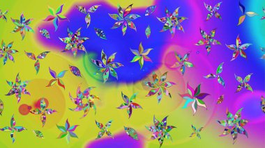 Çiçekli karalama şeklinde Raster çiçek deseni. Nazikçe, güzel çiçek arkaplanı. Mor renkte çiçekler.