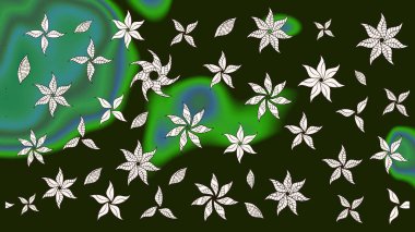 Çiçekli karalama şeklinde Raster çiçek deseni. Yumuşak, yaz çiçekli arka plan. Gri renkli çiçekler.