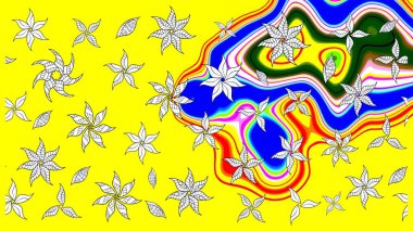 Şekil verilmiş çiçeklerle eskiz deseni. Süslü zentangle çizim dokusu, soyut çiçeklerle süslenmiş. Çiçek deseni duvar kağıdı, şablon dolguları ve web sayfası arkaplanı için kullanılabilir.