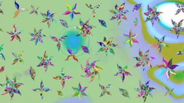 Kumaş desenli papatya çiçeği detayı. Tarafsız renklerde çiçekler.