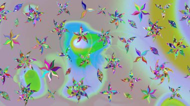 Sketch Floral Pattern in Raster illustration. Fancy fabric pattern. Colour Spring Theme sketch pattern Background. Flat Flower Elements Design.