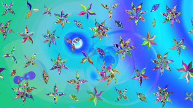 Çiçek arkaplanlı soyut zarafet eskiz deseni. Raster Güzel kumaş deseni.