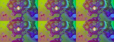 Raster Hip kumaş deseni. Eskiz Vintage Çiçek Deseni.