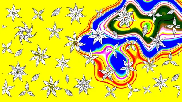 Şekil verilmiş çiçeklerle eskiz deseni. Süslü zentangle çizim dokusu, soyut çiçeklerle süslenmiş. Çiçek deseni duvar kağıdı, şablon dolguları ve web sayfası arkaplanı için kullanılabilir.