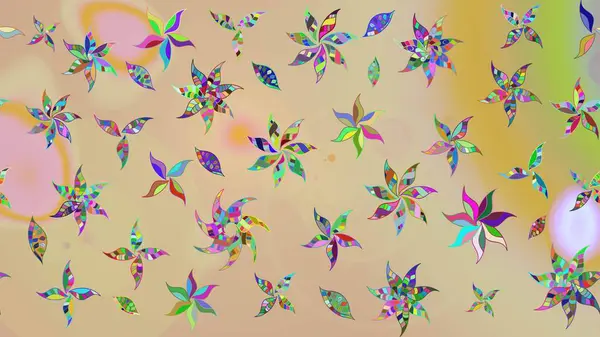 Güzel suluboya yaz çiçekleri deseni..