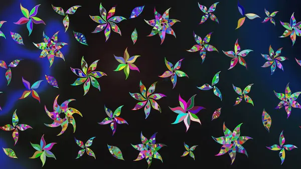 Renkli desenli eskiz deseni, gri çiçekler ve dekoratif elementlerle. Eskiz geçmişi. Raster illüstrasyonu. Kumaş, tekstil, duvar kağıdı baskısı için. Antika retro tarzı.