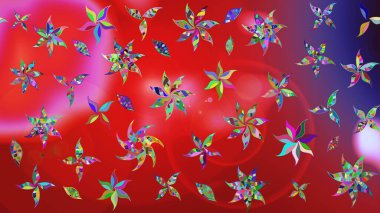 Parmak izi, kumaş, duvar kâğıdı, tekstil için raster dokusu. Nakış desenli çiçek deseni. Renkli grunge renkli çiçeklerle soyut arkaplanı zenginleştir.