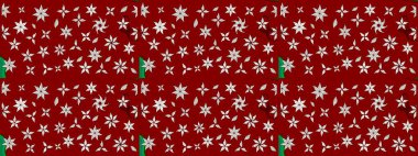 Renkli raster çizimi çizimi. Bir sürü kırmızı ve soyut çiçekli tropik eskiz deseni. Küçük çiçekte sevimli çiçek deseni var..