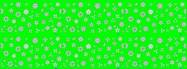 Çiçekli karalama şeklinde Raster çiçek deseni. Nazik, sevimli çiçek arkaplanı. Yeşil renkte çiçekler.