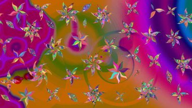 Mor renkli çiçekler. Düz Çiçek Elementleri Tasarımı. Güzel çiçek deseni. Renkli Bahar Teması çizim şablonu.