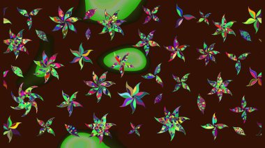 Modern stil dokusu. Çiçek desenli raster, kahverengi çizgi grafik deseni soyut raster arkaplan.