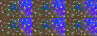 Kahverengi renkli şirin çiçek deseni. Raster Modaya uygun kumaş deseni. Düz Çiçek Elementleri Tasarımı. Renkli Bahar Teması çizim şablonu.