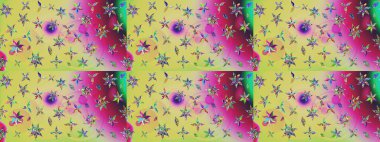 Tekstil tasarımı için doğal renklerde geleneksel halk çiçekleri buketi. Üzerinde gelincikler ve vadi zambakları olan renkli çiçek desenli nakış..