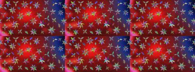 Küçük bir çiçekte eskiz deseni. Güzel kumaş deseni. Raster illüstrasyonu. Güzel çiçek arkaplanı..