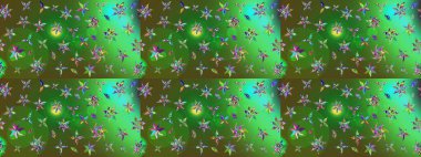 Sevimli çiçek raster deseni. Düz Çiçek Elementleri Tasarımı. Renkli Yaz Temalı eskiz kalıbı. Modaya uygun kumaş deseni.