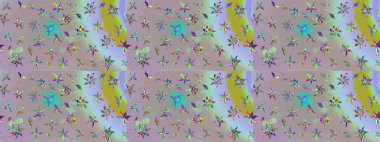 Küçük çiçekteki sevimli çiçek deseni. Tarafsız renklerde çiçekler.