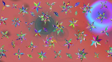 Pembe renkli çiçekler. Kumaş desenli papatya çiçekleri ayrıntıları.