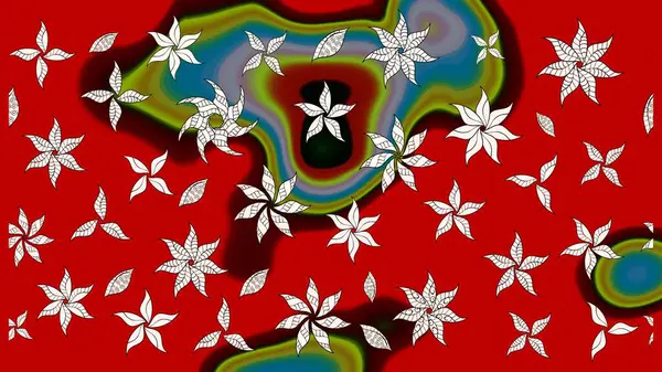 Raster deseni. Süslü kumaş deseni. Çiçekli çiçek deseni, suluboya..