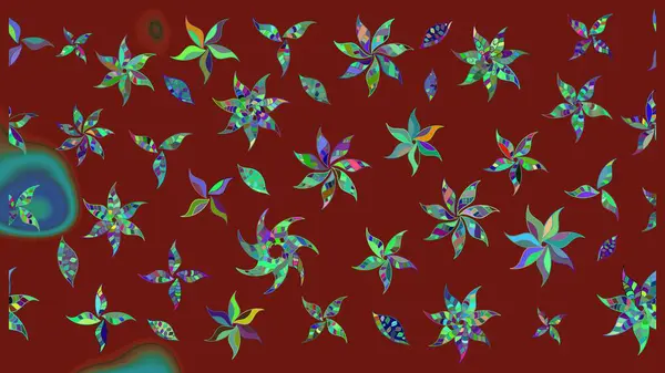 Çiçekli bahar çiçekleri. Motley illüstrasyonu. Küçük renkli çiçekler. Küçük çiçekte güzel bir desen. Moda baskıları için zarif bir şablon.