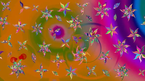 Tatil havası. Raster güzel bir çiçek deseni çizmiş. Nazik romantik baskı. Bahar mevsimi.