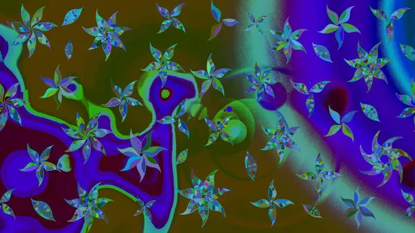 Suluboya, elle çizilmiş. Eskiz arkaplan modeli. Raster hisseleri. Mavi üzerine çiçekler.