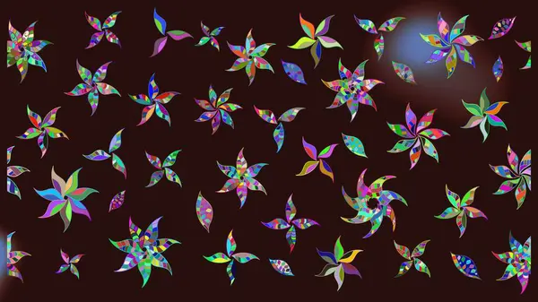 Küçük çiçekteki sevimli çiçek deseni. Kahverengi renkte çiçekler.