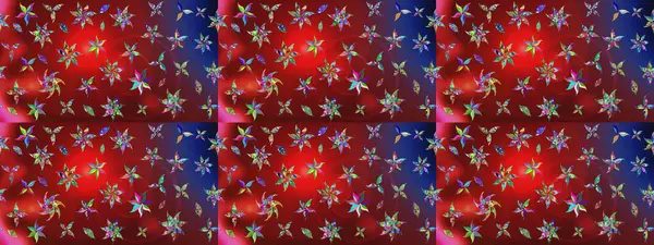 Küçük bir çiçekte eskiz deseni. Güzel kumaş deseni. Raster illüstrasyonu. Güzel çiçek arkaplanı..