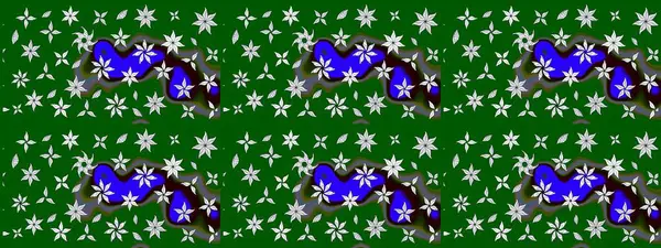 Raster illüstrasyonu. Yeşil renklerde. Taslak dekoratif arka plan, çiçek mandala. Çiçek..