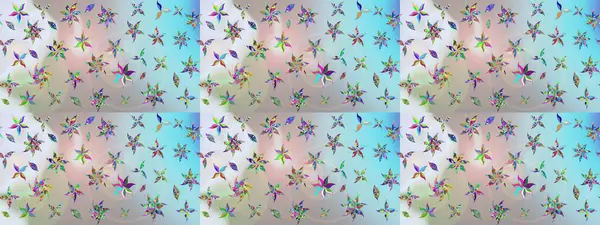 Tekstil veya kitap kapakları, imalat, duvar kağıtları, baskı, hediye paketi ve yapıştırma kitabı için çiçek eskizi geçmişi. Küçük çaplı çiçeklerdeki basit şirin desenler. Raster illüstrasyonu.