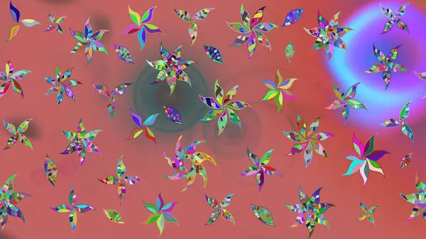 Pembe renkli çiçekler. Kumaş desenli papatya çiçekleri ayrıntıları.