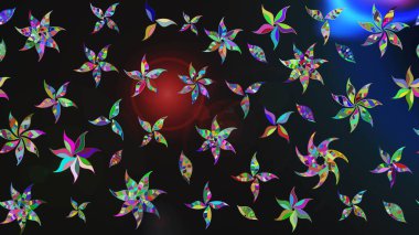 Raster. Zarif, parlak ve gri çiçek desenli tasarım. Sabıka baskıları, bebek kıyafetleri, duvar kâğıtları, paket kutuları vb..