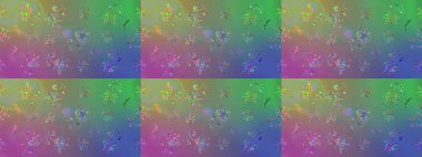 Çiçekli yeşil renkte bir çiçek deseni çiz. Suluboya tarzında yeşil renkte çiçekler.