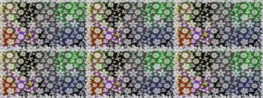 Çiçek kolajı. Çiçek kompozisyonu. Çiçek arkaplan. - Gri çiçekler. Raster deseni. Küçük çiçekte güzel bir desen var. Doğa.