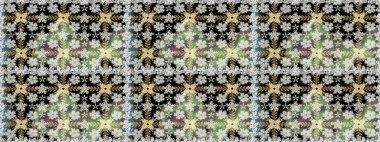 Parlak renkli çiçekleri ve gri renkli yaprakları olan kusursuz çiçek desenleri. Halk tarzı. Modern çiçek arkaplanı. Moda baskıları için zarif bir şablon.