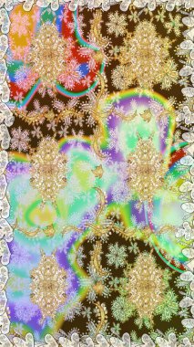 Tarafsız renklerde altın tekrarlayan elementlerle soyut arkaplan. Kusursuz oryantal klasik altın desen.