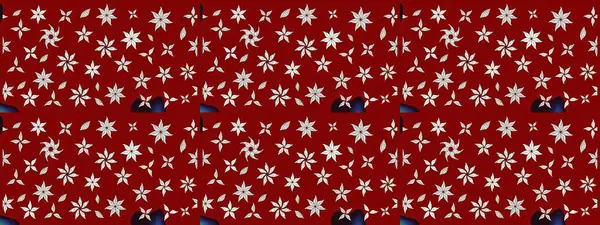 Çok renkli küçük çiçekler ve kırmızı renkli komik böcekler, raster desen, illüstrasyon.