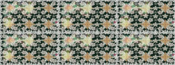 Çiçekli karalama şeklinde Raster çiçek deseni. Nazik, sevimli çiçek arkaplanı. Tarafsız renklerde çiçekler.