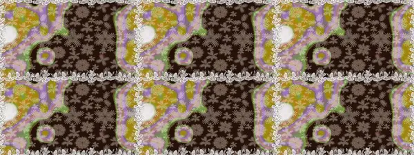 Renkli Bahar Temalı Kusursuz Arkaplan. Kusursuz Chichi kumaş deseni. Düz Çiçek Elementleri Tasarımı. Çiçek deseni. Raster illüstrasyonu.