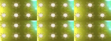 Xmas Frost kar taneleri izole edilmiş siluet sembolü. Kış Noel 'inde kar bembeyaz kristal element. Meteoroloji buz koleksiyonu. Raster. Kar Tanesi raster simgesi arkaplan yeşil, sarı, kahverengi.