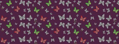 Güve ile Raster Geçmişi. Kelebekli yaz arkaplanı kahverengi renkler. Basit Kadınsı Kart, Davetiye, Yazdırma Kalıbı. Güzel Kelebek Siluetleriyle Moda Dekorasyonu.