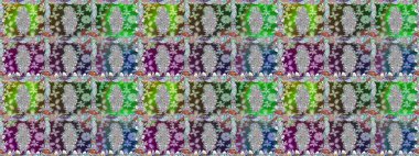 Tarafsız renklerde çiçekler. Düz Çiçek Elementleri Tasarımı. Renkli Yaz Temalı Kusursuz Arkaplan. Sevimli çiçek raster deseni.