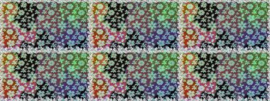 Tarafsız renklerde yaz çiçekleri. Raster illüstrasyonu. Raster çiçek desenli ve çiçekli..