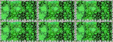 Çiçek çelengi. Şablon, pürüzsüz, çiçekli kenar. Kıvırcık, parlak örgü. Eski moda arka plan. Raster illüstrasyonu. Güzel, pürüzsüz kumaş, tuval..