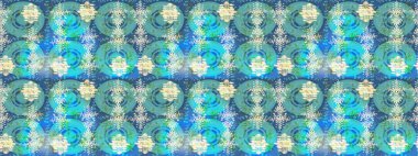 Kar tanelerinin soyut arkaplanı olan şirin bir Noel arkaplanı. Mavi, tarafsız ve yeşil kar taneleri. Raster illüstrasyonu. Renkler. Noel ve Yeni Yıl moda baskıları için tatil tasarımı.