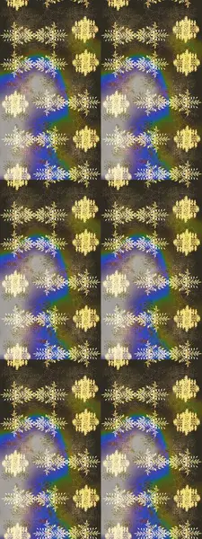 Kar tanelerinin soyut arkaplanı olan şirin bir Noel arkaplanı. Gri, kahverengi ve yeşil kar taneleri. Raster illüstrasyonu. Renkler. Noel ve Yeni Yıl moda baskıları için tatil tasarımı.