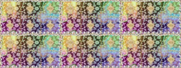 El yapımı dekoratif çerçeve, albüm kapağı, tebrik kartı, klasik Art deco tarzı. Raster soyut çiçek çelengi altın karalama fantezi yaprakları ve tarafsız renklerde çiçek.