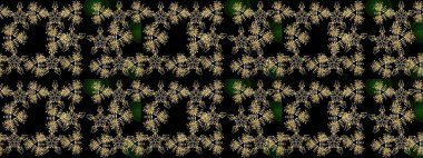 Kar taneleri radyal siyah, kahverengi ve gri renklerde. Renkli arka planda güzel kar taneleri. Raster illüstrasyonu..