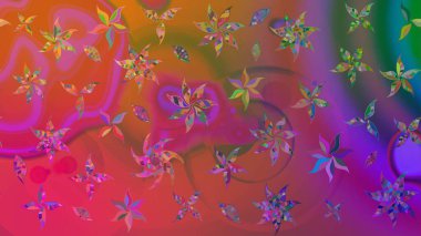 Tatil havası. Bahar mevsimi. Nazik romantik baskı. Raster güzel bir çiçek deseni çizmiş. Pembe renkte çiçekler.