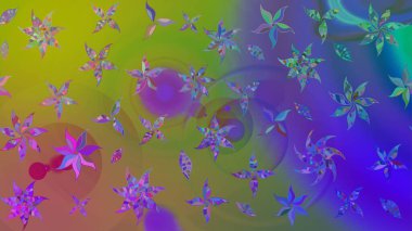 Raster illüstrasyonu. Eski model. Çiçeğin suluboya çizimlerinin mükemmel deseni. Dekorasyon ve tasarım için güzel bir desen. Suluboya çizim kalıbı. Moda yazdırma.