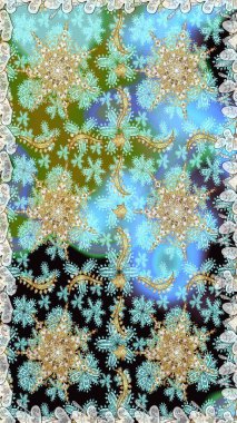 Kusursuz çiçek deseni. Tarafsız renklerde grafiksel modern kusursuz desen. Kusursuz raster arka plan. Duvar kâğıdı barok, İspanyol kumaşı.